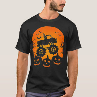 Bat Pumpkin Costume Monster Truck Halloween T-Shirt