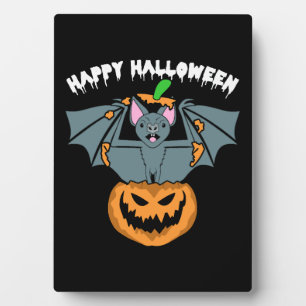 Bat Pumpkin Halloween Outfit Men Women Kids Plaque