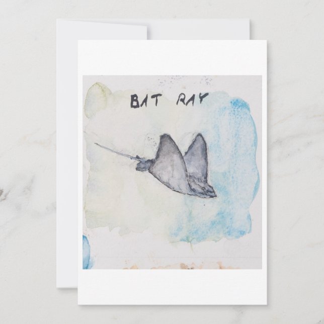 Bat Ray Greeting Card (Front)