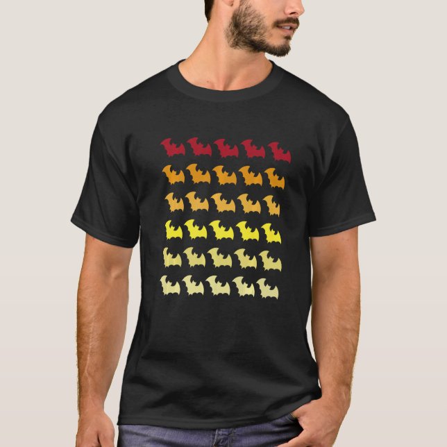 Bat Retro Animal Pattern   T-Shirt (Front)