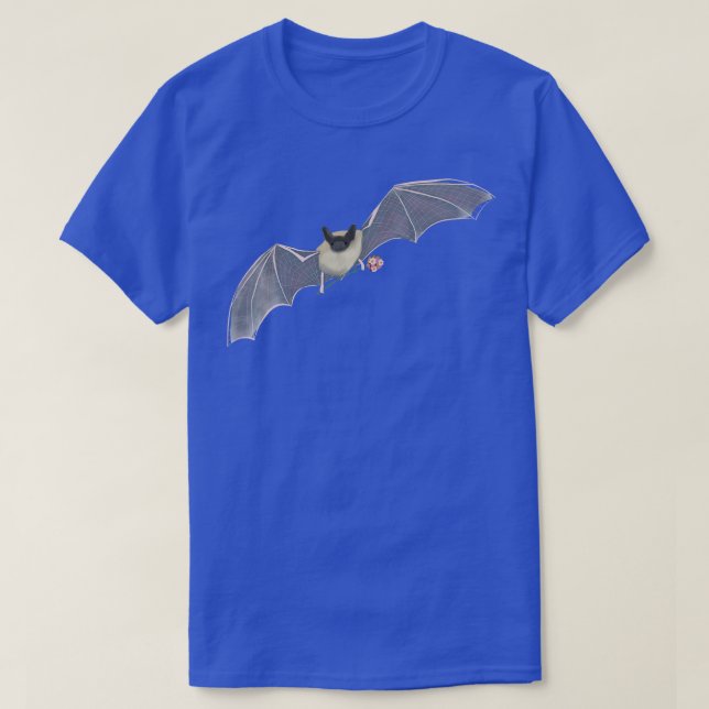 Bat rying Flowers T-Shirt (Design Front)