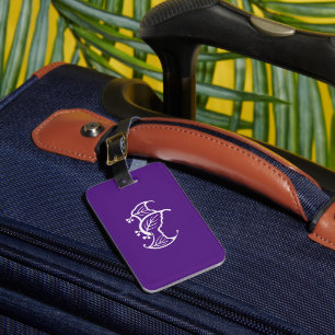 Bat shaped paulownia luggage tag