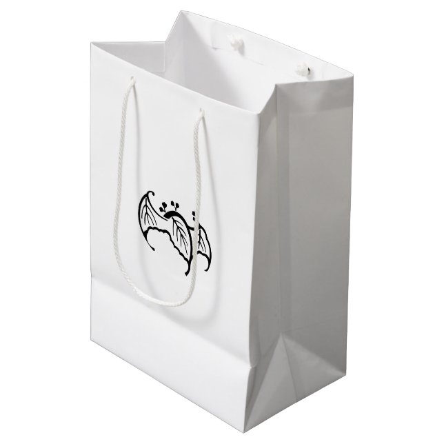 Bat shaped paulownia medium gift bag (Front Angled)