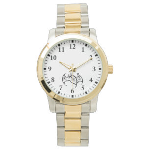 Bat shaped paulownia watch