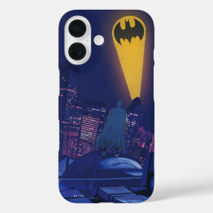 Bat Signal Over Gotham iPhone 16 Case