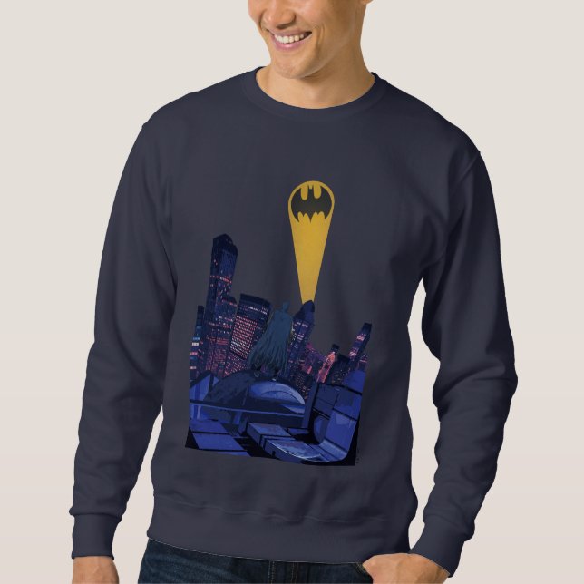 Bat Signal Over Gotham Sweatshirt (Front)