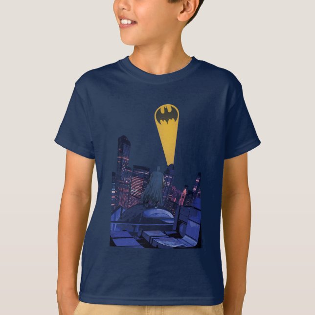 Bat Signal Over Gotham T-Shirt (Front)