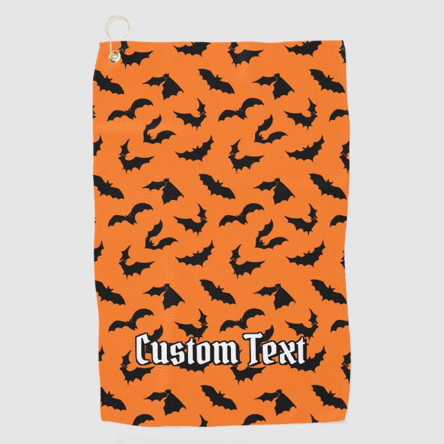Bat Silhouettes Pattern Golf Towel (Front)