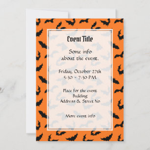 Bat Silhouettes Pattern Invitation