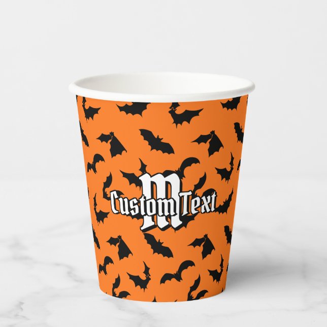Bat Silhouettes Pattern Paper Cups (Front)