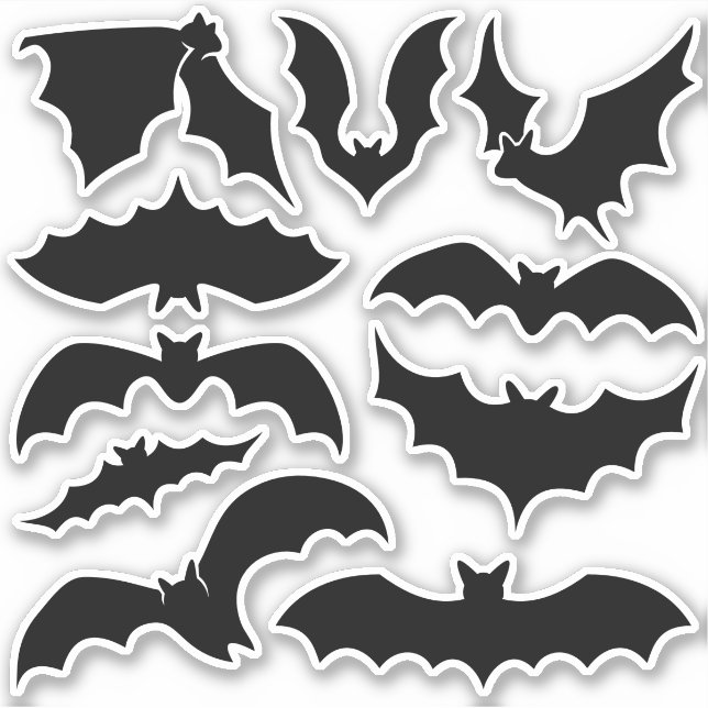 Bat Silhouettes Sticker Set (Front)