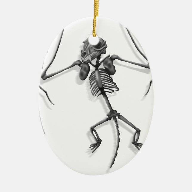 Bat skeleton ceramic tree decoration (Front)
