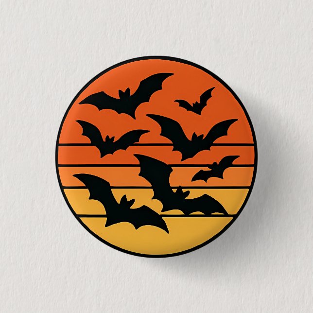 Bat Sunset  3 Cm Round Badge (Front)