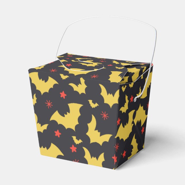 Bat Take Out Halloween Favour Box  (Front Side)