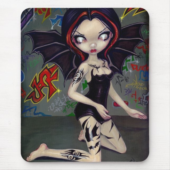 Bat Tattoos tribal tattoo urban fairy Mousepad (Front)