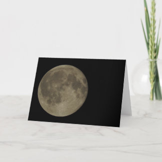 Bat & The Full Moon Greeting Card, Blank Inside Card