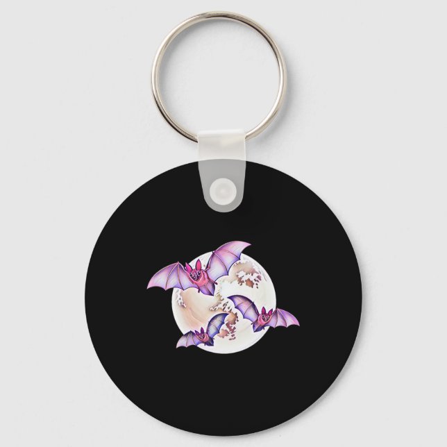 Bat Vampire Halloween Bats  Key Ring (Front)