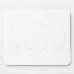 Bat White The MUSEUM Zazzle Gifts Mouse Pad