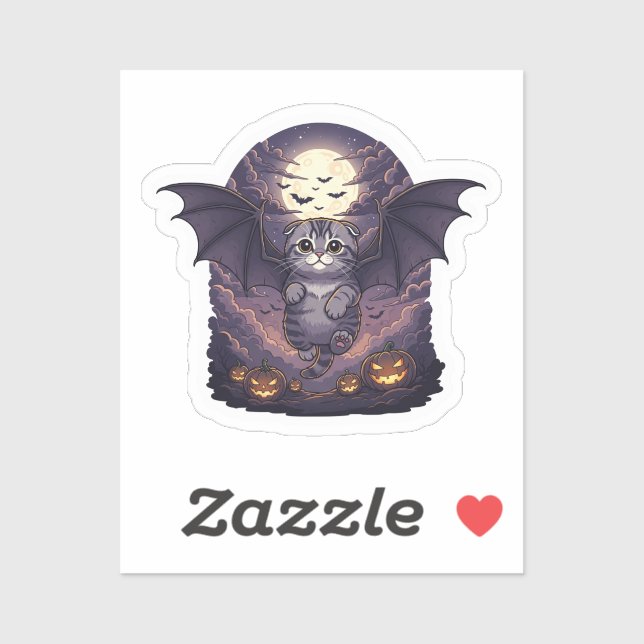 Bat Wing Fold – Scottish Fold Bat Cat Halloween (Sheet)