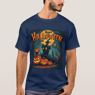 Bat-Winged Halloween Cat: Spooky Pumpkins & Mischi T-Shirt