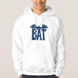 Bat Wings Halloween Linocut Design Hoodie