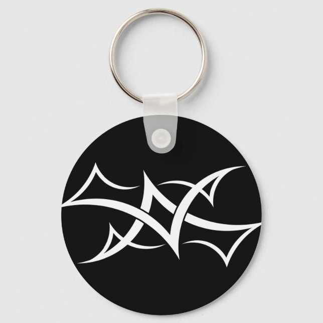Bat wings tribal key ring (Front)