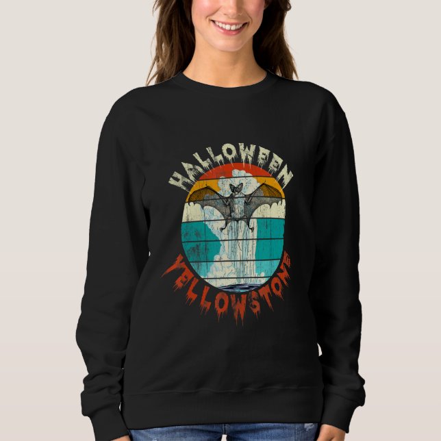 Bat Yellowstone Halloween Sweatshirt (Front)