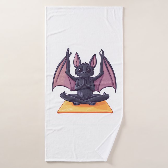 Bat Yoga Flow Bath Towel (Bath Towel)