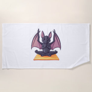 Bat Yoga Flow Beach Towel