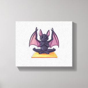 Bat Yoga Flow Canvas Print