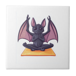 Bat Yoga Flow Ceramic Tile