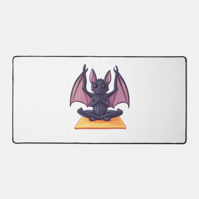 Bat Yoga Flow Desk Mat (Front)
