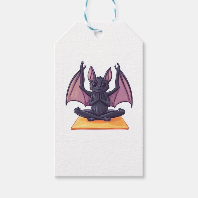 Bat Yoga Flow Gift Tags (Front)