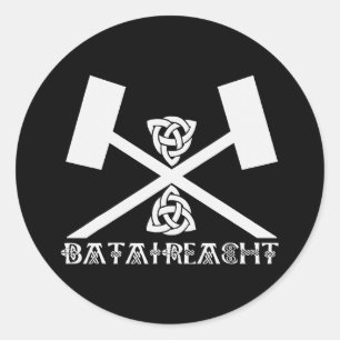 Bataireacht Irish Stick Fighting Ireland Martial Classic Round Sticker