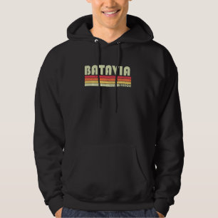 Batavia Il Illinois Funny City Home Roots Retro 70 Hoodie