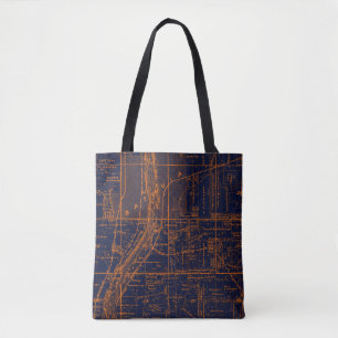 BATAVIA ILLINOIS 1871 MAP FOX RIVER VALLEY TOTE BAG