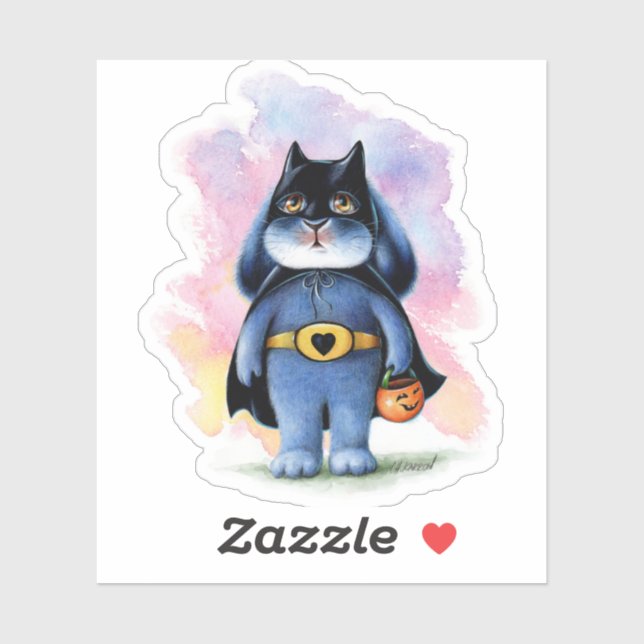 Batbunny Sticker Halloween Mask Benny Blue Bunny (Sheet)
