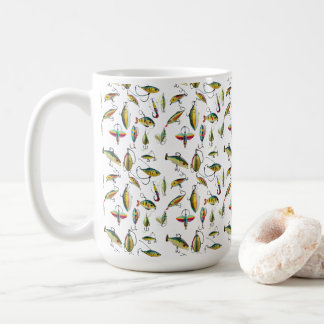 Batch Of Fishing Lures Pattern Coffee Mug