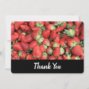 Batch of Red Juicy Strawberries Thank You Card