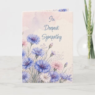 Batchelor Buttons CornFlower Floral Sympathy Card