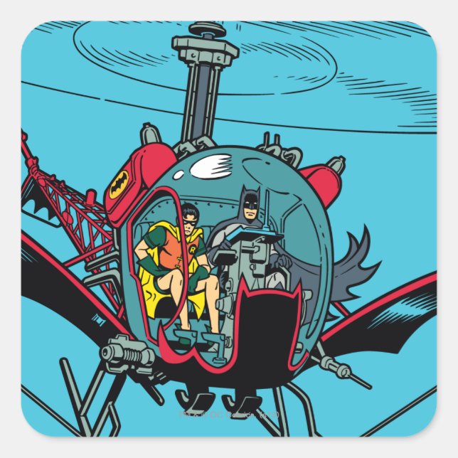 Batcopter Square Sticker (Front)