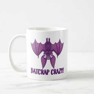 Batcrap Crazy Wacky Cartoon Bat Coffee Mug