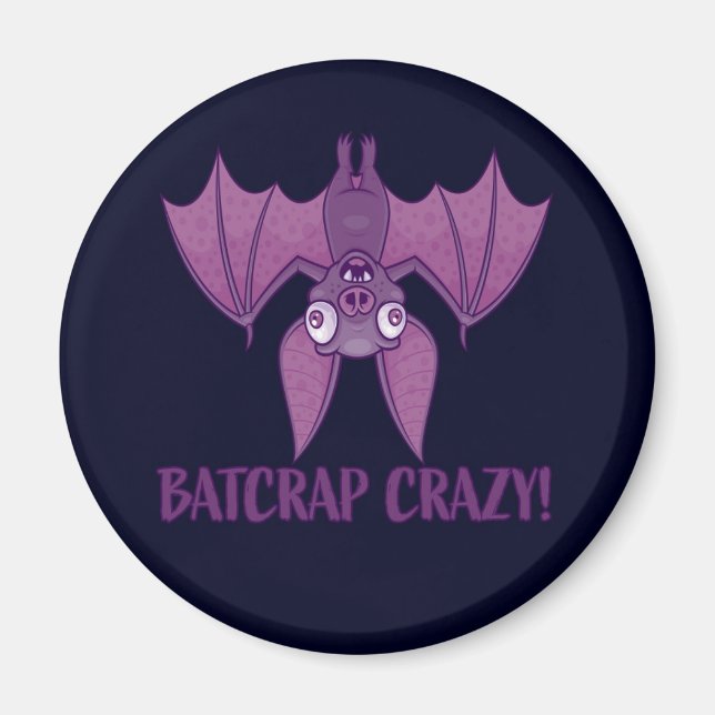 Batcrap Crazy Wacky Cartoon Bat Magnet (Front)