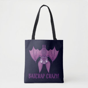 Batcrap Crazy Wacky Cartoon Bat Tote Bag