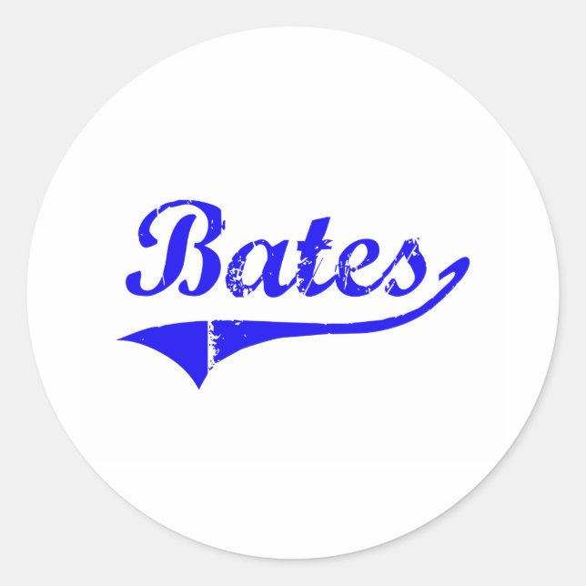 Bates Surname Classic Style Round Sticker (Front)