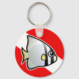 Batfish Dive Flag Key Ring