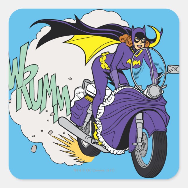 Batgirl Cycle Square Sticker (Front)