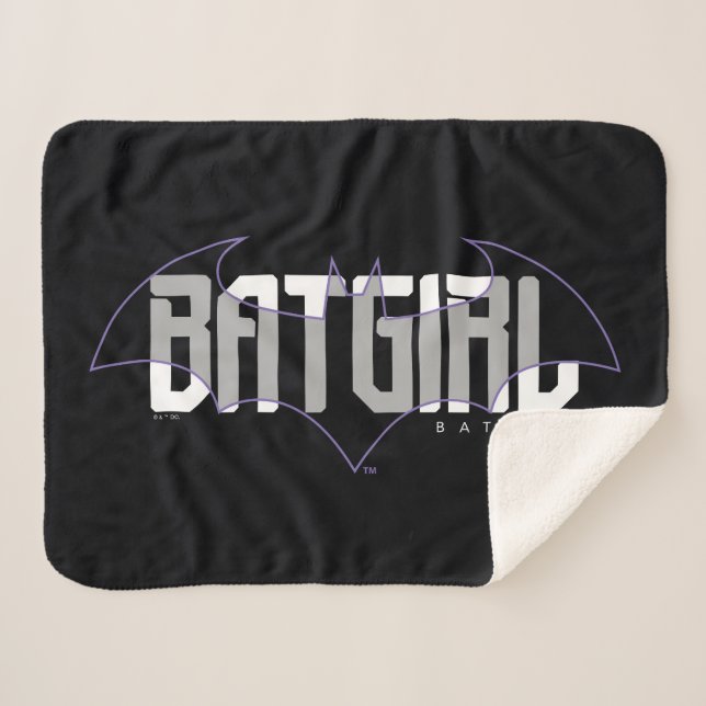 Batgirl Hi-Tech Name Graphic Sherpa Blanket (Front (Horizontal))