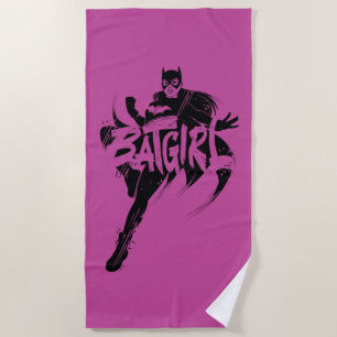 Batgirl Ink Brush Name Beach Towel