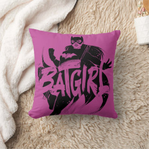 Batgirl Ink Brush Name Cushion